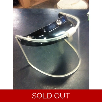 Universal Snap-on Flip-up Helmet Face Shield Clear - NOS